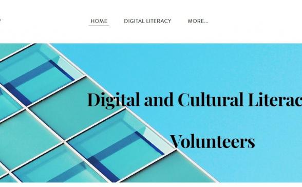 Digital and Cultural Literacy for Volunteers Website Screenshot