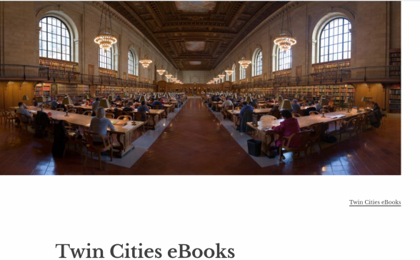 Twin Cities eBooks website